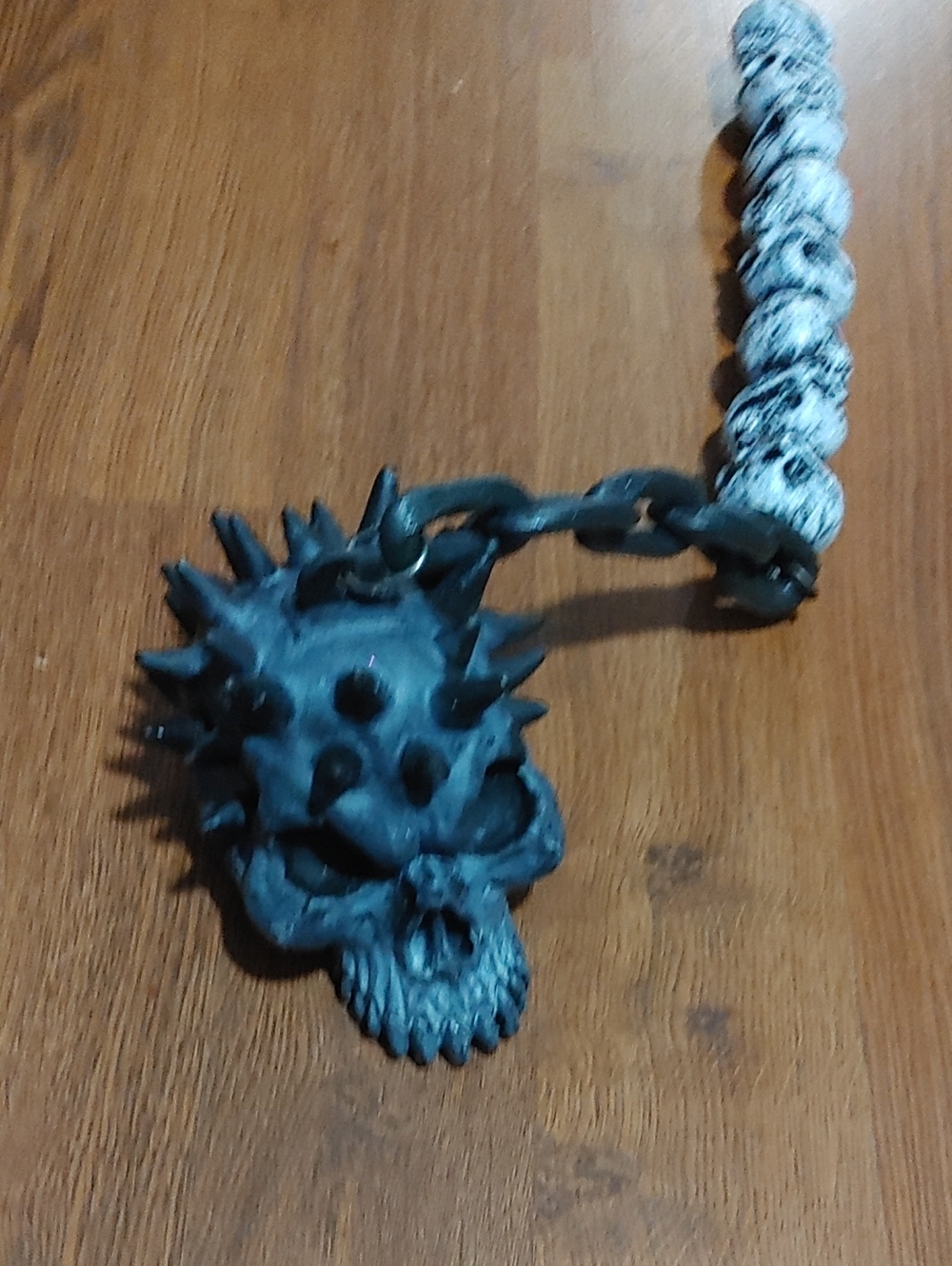 Black Spiked Skull Chain For Costume